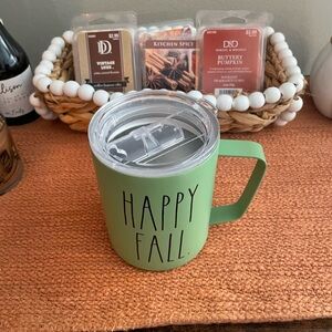 Rae Dunn Green 'Happy Fall' Mug